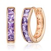 Linawe Hoop Earrings Rose Gold, Purple Earrings for Women Trendy,