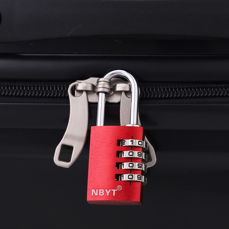 NBYT Aluminum Alloy Combination Lock 4 Digit Padlock for Suitcase