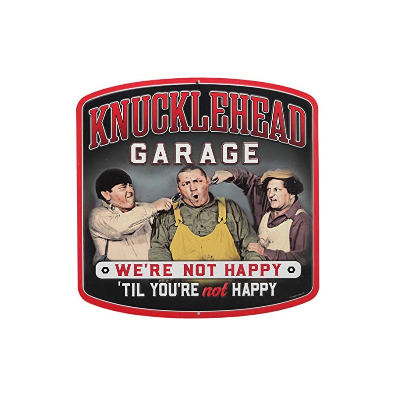 Open Road Brands The Three Stooges Knucklehead Garage Metal Sign
