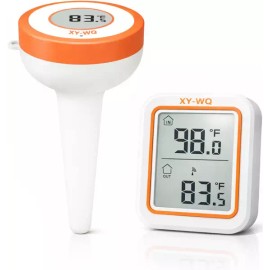 XY 실내 모니터가 있는 XY-WQ 무선 수영장 온도계 IPX8 방수 부유식 디지털 물 최대 500피트 범위 스파 온수 Wireless Pool Thermometer XY-WQ with Indoor Monitor IPX8 Waterproof Floating Digital Water Max 500ft Range for Spa Hot Tub