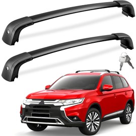 FengYu Lockable Roof Rack Cross Bars 300lb Compatible with Mitsubishi Outlander 2014-2021 (Not for Outlander Sport), Heavy Duty Aluminum Roof Rails Crossbars Cargo Bars Rooftop Black Carrier Luggage