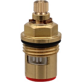 Mezclador de Cartucho de Disco de Vástago de Cerámica de Latón de Repuesto Grifo de Grifo Frío Y Caliente Válvula Interior Cuarto Vuelta G1/2" para Grifo Lavabo Cocina Baño