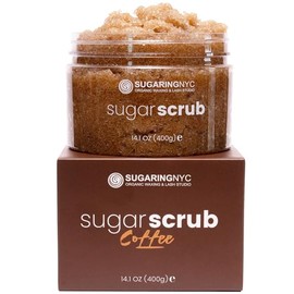 Sugaring NYC Moisturizing and Exfoliating Signature Body Scrub - Silky Smooth Skin and Ingrown Hair Prevention (Coffee Beans)