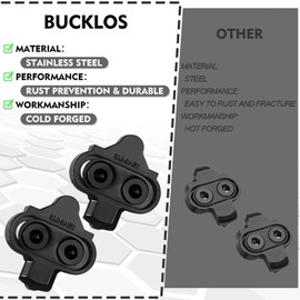 BUCKLOS SPD Cleats BH-51 / BH-56 Compatible with Shimano MTB SPD Pedals for Indoor Cycling and MTB Mountain Bicycle Shoes