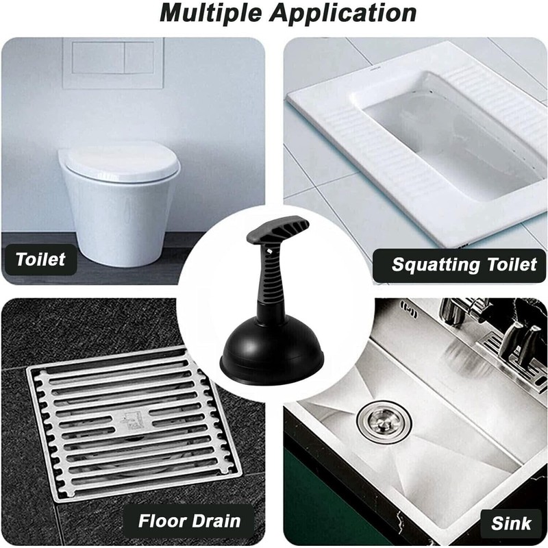 Mr. Gadget's Solutions Sink Plunger, Easy to use Mini Plunger