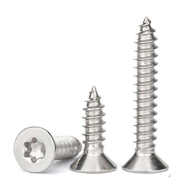 QANCEN Pack of 50 Wood Screws Torx Countersunk Screws Wood