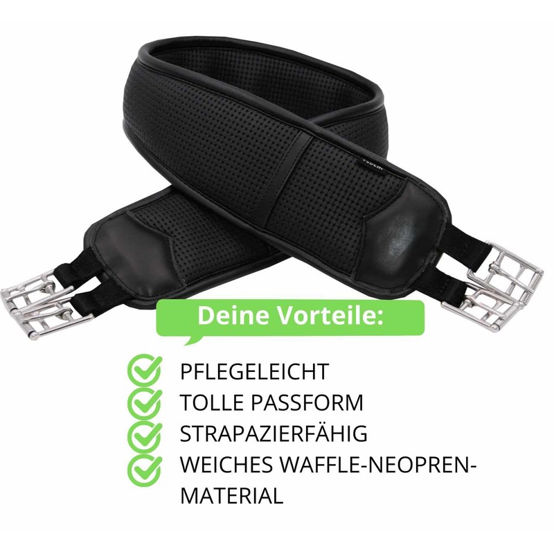 AMKA Neoprene Saddle Girth Soft Padded Black