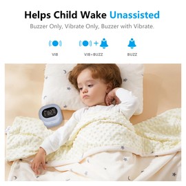 Vibrating Alarm Clock Rechargeable Battery Operated Cordless & Dual Alarms