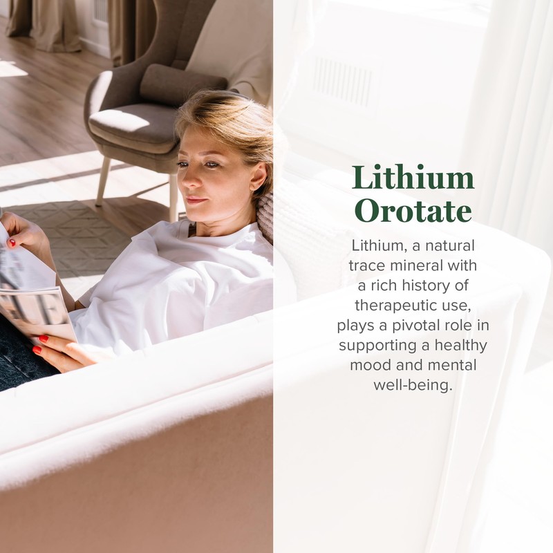 Global Healing Center - Lithium Orotate 10mg - Non-GMO, Gluten