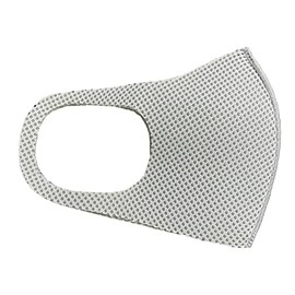 IKEPLUS MA12 Sports Mask Mesh Mask - Ice Gray - M - 5 Piece Set