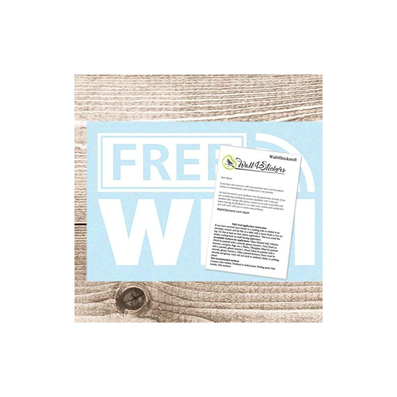 Wall4stickers Free WiFi Window Sign Vinyl Sticker Graphics Cafe Shop