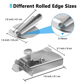 8 Pcs Sewing Rolled Hemmer Foot Set,3-10mm Universal Wide Rolled Hemmer Foot,Sewing Machine Presser Foot Kit, Rolled Hem Attachment for Sewing Machine