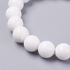 Hemasa White Colour Malaysian Jade Beads Stretch Bracelet for Girls/Woman