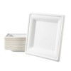 Love Nature Ecological Disposable Plate Set Square 20 cm Pack