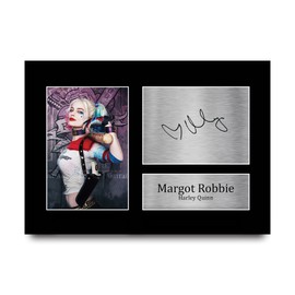 HWC Trading A4 Margot Robbie Suicide Squad Harley Quinn Presents Printed Signed Autograph For Movie Fans - A4