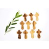 Olive Wood Small Pocket - Holding Crosses (25)