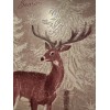 Vtg Unused Christmas Card Heavy Glitter Deer Buck Reindeer Snowy