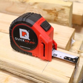 Tape Measure 8 m with Pencil – Time/Graphite Marker Metric Scale Tape Measure With Belt Clip, Quick Kdraw QD8 M Pro