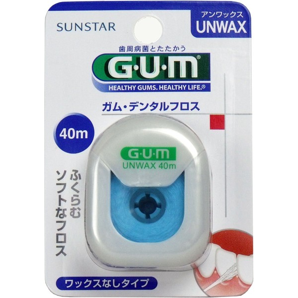 [Bulk Purchase] Gum Dental Floss 132.8 ft (40 m) UNWAX x 2 Sets