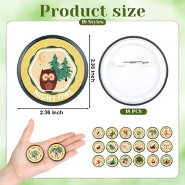 18 Pcs Camp Bachelorette Decorations Merit Badge Set, Camping Bachelorette Party Favors Pins for Bckpacks DIY Costume, Outdoor Theme Badge Pins for Bride Shower Engagement Wedding Bachelor Party