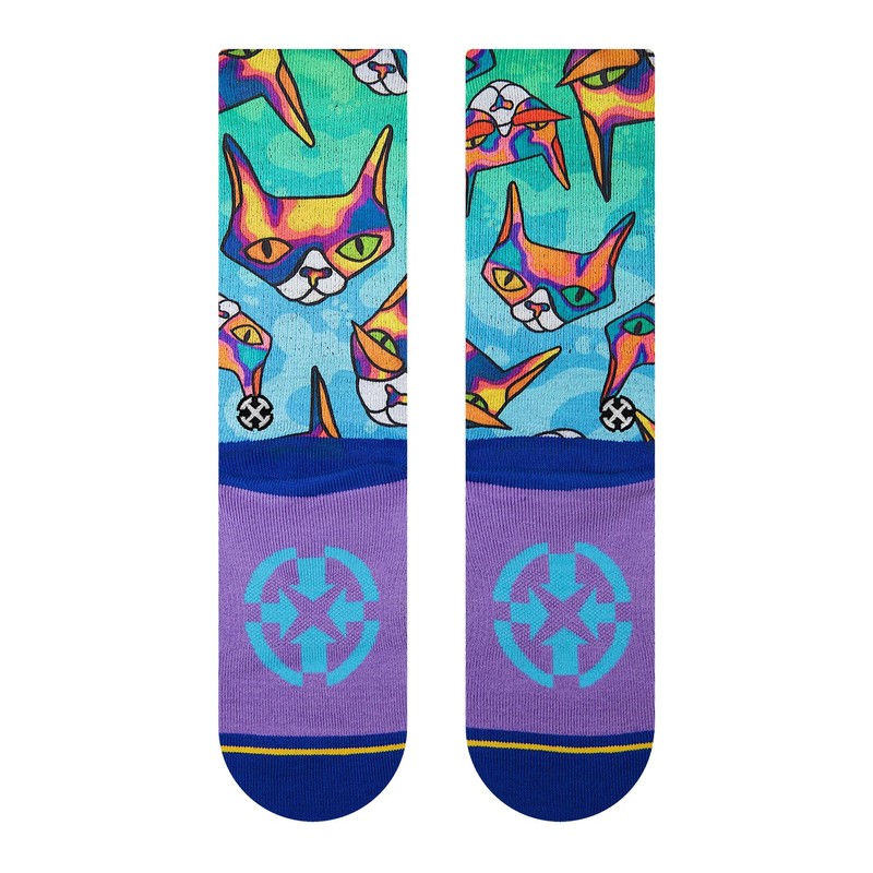 MERGE4 Disco Kitty Medium Crew Socks