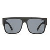 Le Specs Bravado Rectangular Sunglasses, Matte Black, 55 mm