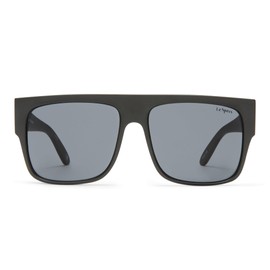 Le Specs Bravado Rectangular Sunglasses, Matte Black, 55 mm