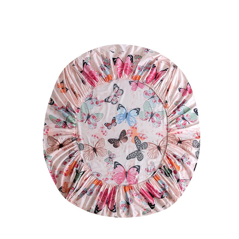 Damier Fitted Sheet, 90 x 200 cm, Butterfly Pattern Fitted