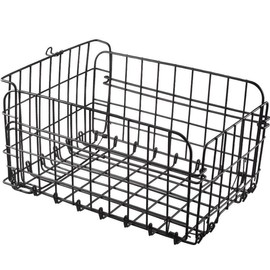 Himiway Folding Bike Rear Basket with Taillight Rainproof Rust Proof Heavy Duty Metal Bicycle Rear Seat Basket Removable Rear Bag Rear Cargo Rack Bearing 55 lbs Basket for Mountain Bike