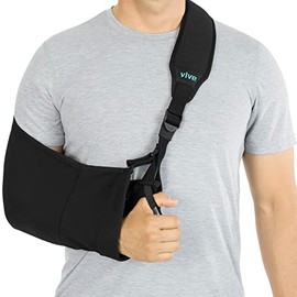 Vive Arm Sling - Medical Support Strap for Broken, Fractured Bones - Adjustable Shoulder, Rotator Cuff Full Soft Immobilizer - For Left, Right Arm, Men, Women, Subluxation, Dislocation, Sprain, Strain