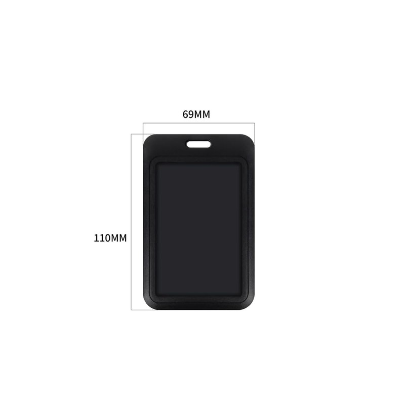 LannuMet 3 Pack Sliding ID Badge Holder,Hard Plastic Card Holder