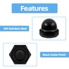 Mellewell 3/8-16 Hex Head Acorn Cap Nuts, 304 Stainless Steel