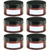 8 oz Plastic Container Jars with Labels, 6 Pcs Empty