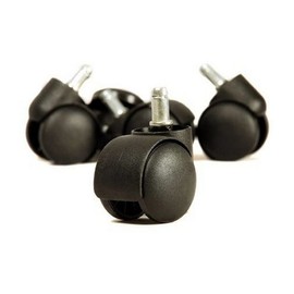 Lab Space Office Chair Caster Wheel, Castors Universal Standard Size 11mm Stem Diameter, Office Chair Wheels, Caster Wheels Replacement Set of 5