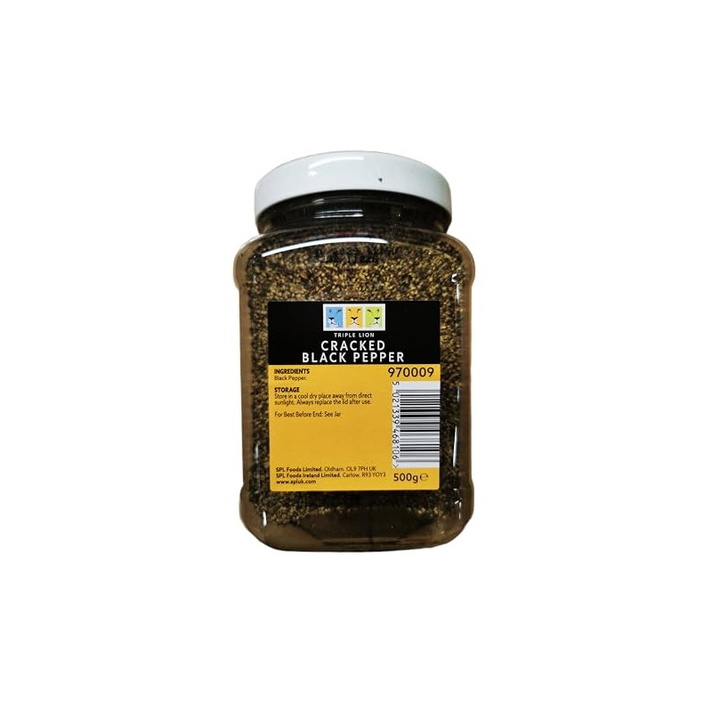 Triple Lion Spices (Cracked Black Pepper 500g, 1)