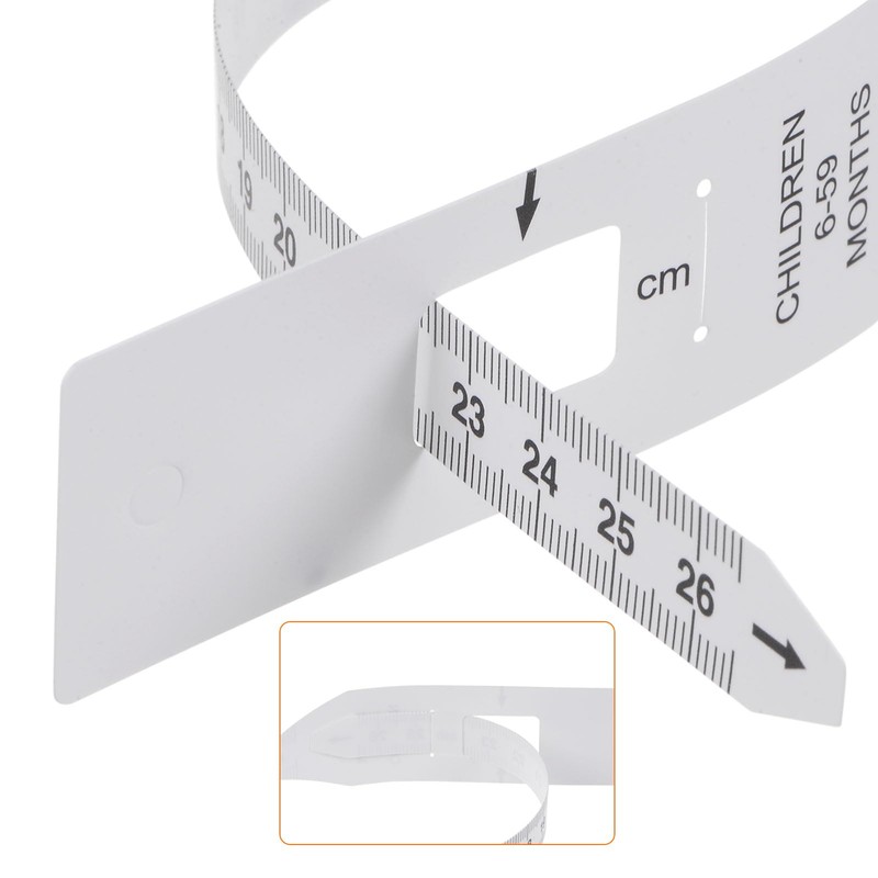 sourcing map 6Pcs Head Circumference Tape 26cm Plastic Measuring Rule