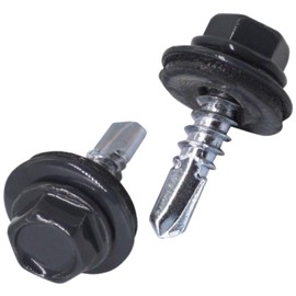 SKIR'CO (Pack of 50) Roofing Bolts, Hex Head 4.8 x 19 mm, Painted Self Drilling Screws with EPDM Washers (Anthracite Grey RAL 7016)