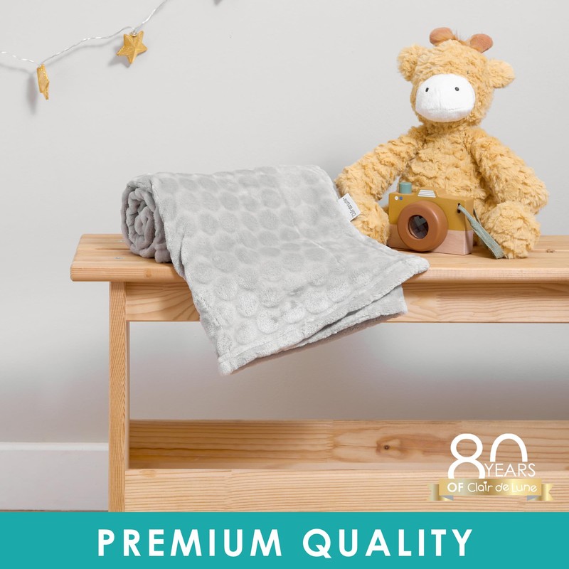 Clair de Lune Marshmallow Soft Baby Pram Blanket 90 x