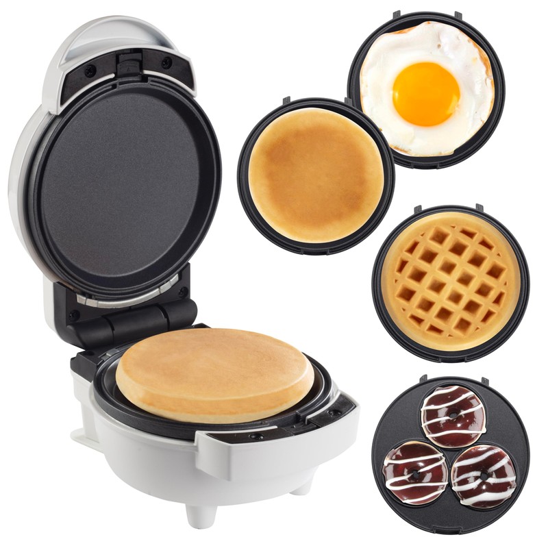 MasterChef 3-in-1 Mini Holiday Breakfast Maker- Make Eggs Pancakes Donuts