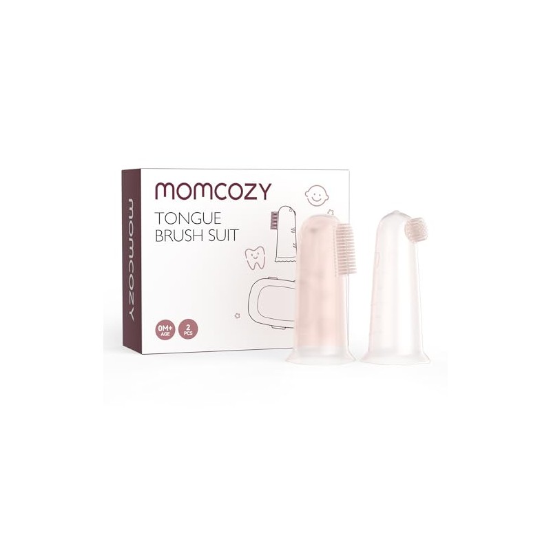 Momcozy cepillo de dientes de dedo de silicona para bebé
