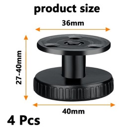 Wjelet 4 Pcs Anti Shake Headboard Stoppers, Adjustable Threaded Bed Frame Support Tool for Stabilizing Beds, Cabinets, and Sofas, Perfect Headboard Stoppers for Wall and Floor Fixing, 27 to 40mm