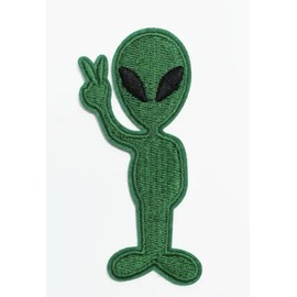 Embroidered Iron On Patch - Alien
