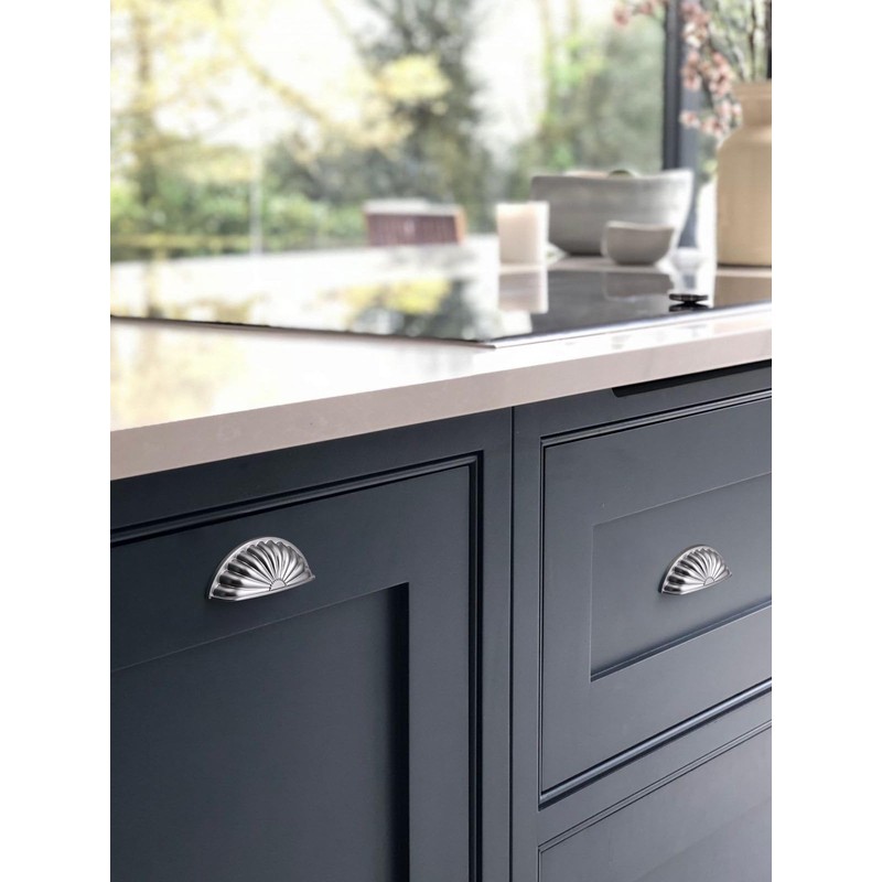 JIASENBAO Brushed Nickel Cabinet Cup Pulls 3" Hole Center 2