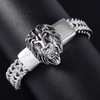 Mens Silver Bracelet Polishing Stainless Steel Heavy 12mm Double Franco
