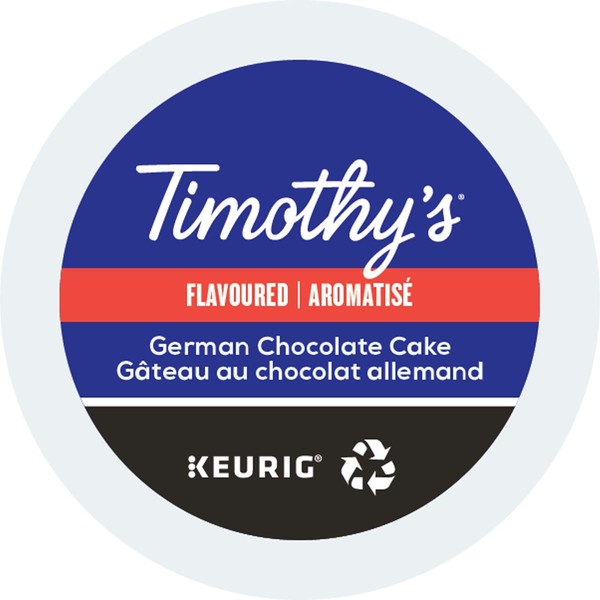 Timothy's World Coffee, German Chocolate Cake, K-Cup Portion Pack for Keurig K-Cup Brewers 24-Count (Pack of 2)