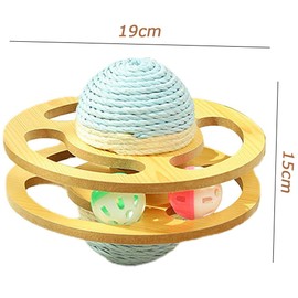 Eco-Friendly Cat Scratching Board with Rotating Track, Multi-Functional Cat Furniture & Lounge Board, Cat Claw Pad, Modern Minimalist Cat Toy for Indoor/Outdoor Use