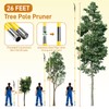 26ft Manual Pole Saw, Lightweight Tree Trimmer Long Handle Pruner