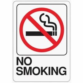 Hy-Ko (10)-Hy-Ko Deco Series 5 X 7 Heavy-Duty Plastic Retail Sign, No Smoking D-20