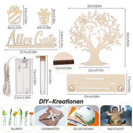 Jostift Geldbaum Geschenk aus Holz, Lebensbaum Deko, Geldbaum Hochzeit, Personalisierte Geburtstag Geschenk, Geldgeschenke Verpackung für Männer Frauen Brautpaar
