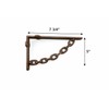 4 Cast Iron Rustic Chain Brackets Braces Bookshelf Brackets
